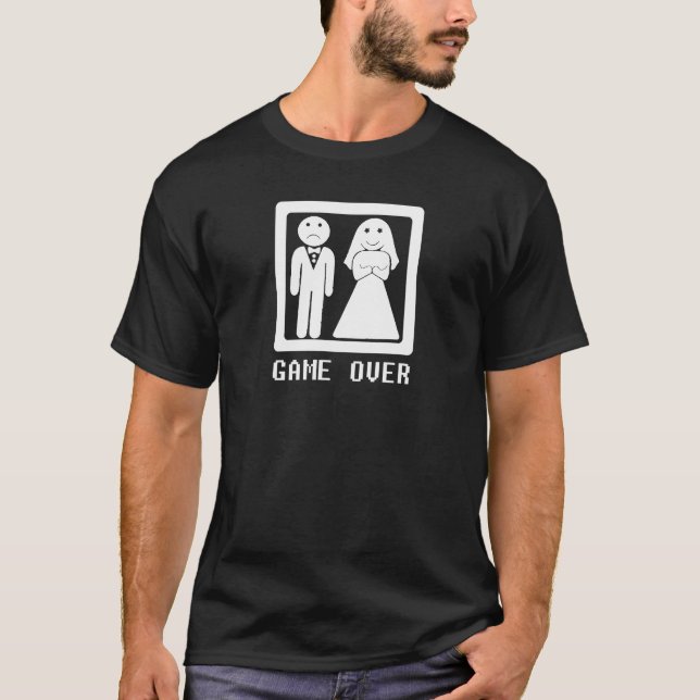 Spelet över - vitt tee (Framsida)
