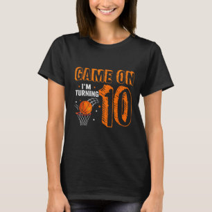 Spelet på 10 basketboll 10:e födelsedagen B T Shirt