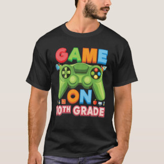 Spelet på 10:e videospelskonsolen i Klass 1:e Kid  T Shirt
