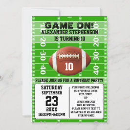 Spelet på Födelsedagsfesten Boys Football Inbjudningar