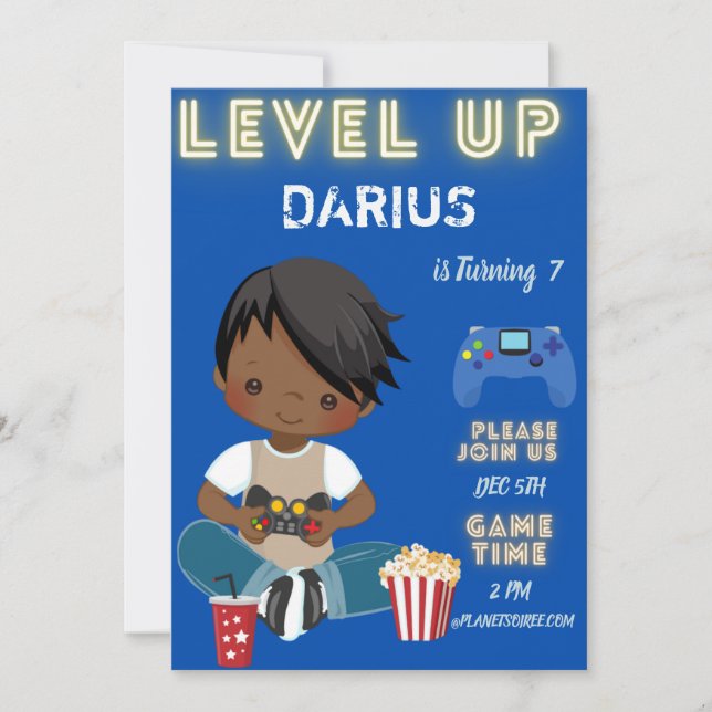 Spelet på födelsedagsinbjudan (Framsida)