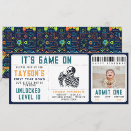 Spelet på skal - Födelsedagsfesten Videospel Inbjudningar