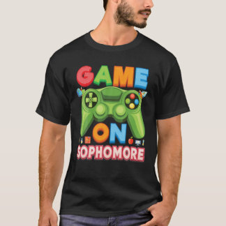 Spelet på Sophomore-videospelkonsolen Kid Student  T Shirt