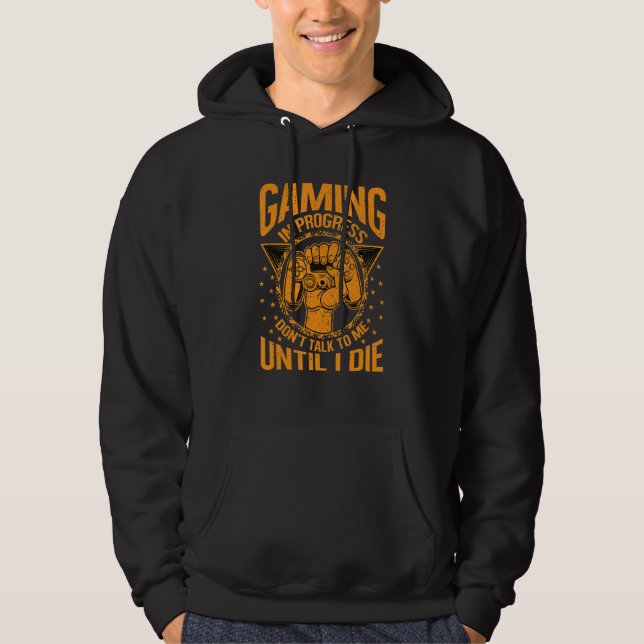 Spelet pågår för närvarande pratar inte med mig om hoodie (Framsida)