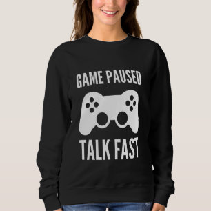 Spelet Pausat Talk Fast Funny Video Game Joystick  T Shirt