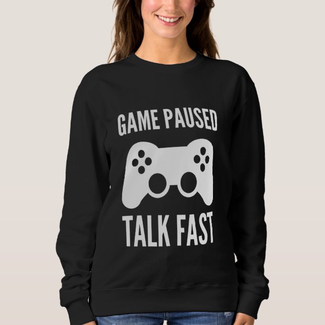 Spelet Pausat Talk Fast Funny Video Game Joystick  T Shirt (Framsida)