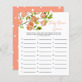 Spelet Peach Baby Namn Shower Game