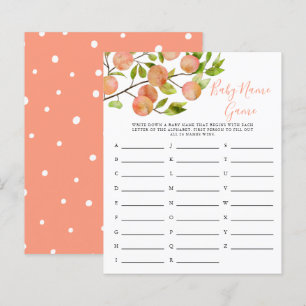 Spelet Peach Baby Namn Shower Game