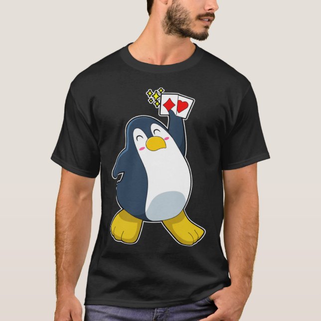 Spelet Penguin Poker-kort T Shirt (Framsida)