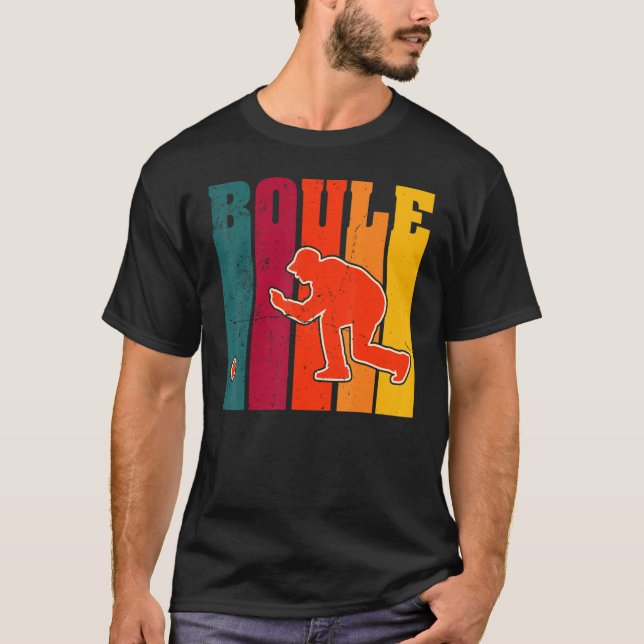 Spelet Pétanque Boccia Boule T Shirt (Framsida)