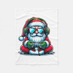 Spelet Santa Gamer Boys Video Game Santa Julafton Fleecefilt