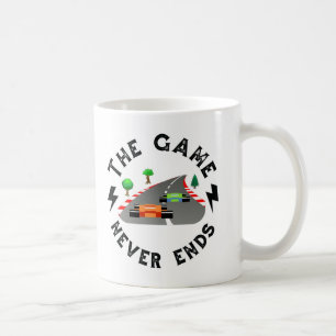 Spelet slutar aldrig kaffemugg