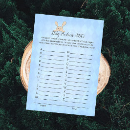 Spelet Tan Bunny Rabbit Blue Argyle Baby Products Inbjudningar