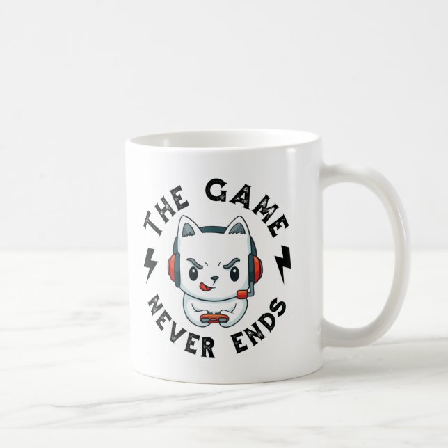 Spelet tar aldrig slut kaffemugg (Höger)