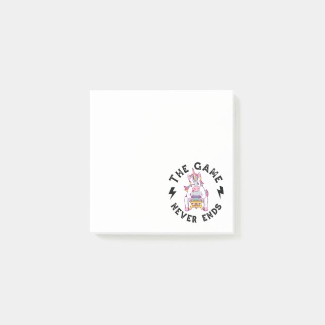 Spelet tar aldrig slut post-it block (Framsida)