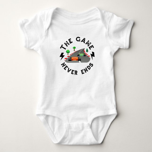 Spelet tar aldrig slut t shirt (Framsida)