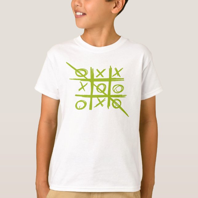 Spelet Tic-Tac-Toe Tris Noughts och Kor T-shirt (Framsida)
