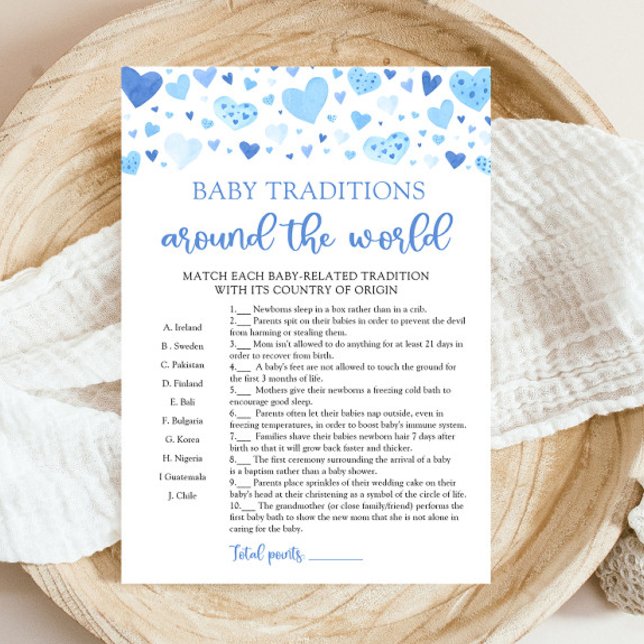 Spelet Valentine Baby Traditions Värld runt Game Inbjudningar (Skapare uppladdad)