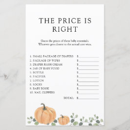 Spelet Vatercolor Pumpkin Baby Shower