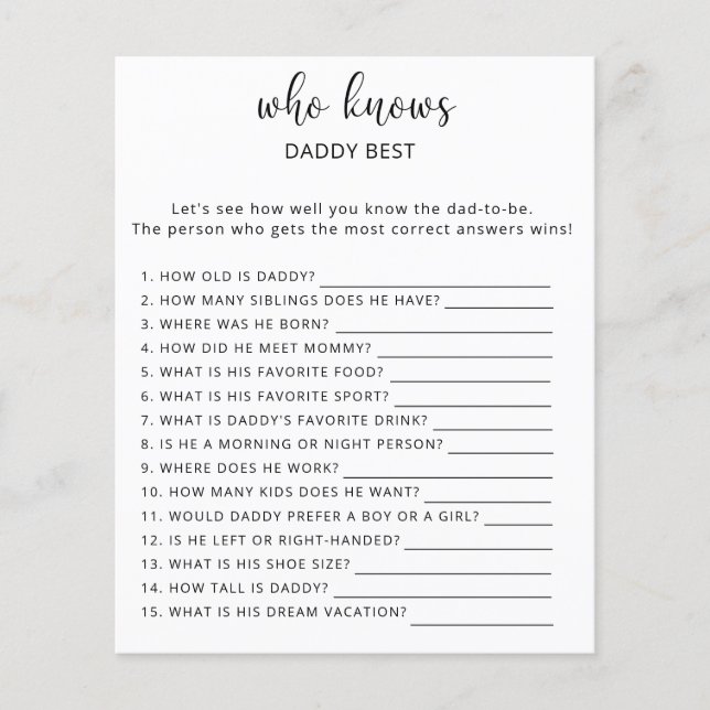 Spelet Vem vet Pappa bäst (Framsida)