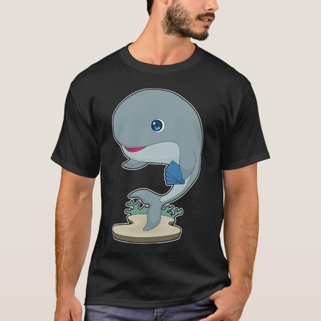 Spelet Whale Poker-kort T Shirt (Framsida)
