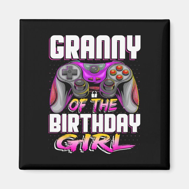 Spelets flickvän Matching Video Game Birthday Magnet (Framsidan)