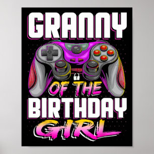 Spelets flickvän Matching Video Game Birthday Poster