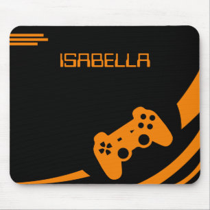 Spelets Orange Modern Personlig för spel Namn Musmatta