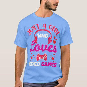 Spelflicka, spelflicka, hjärta, retro, videospel, t shirt