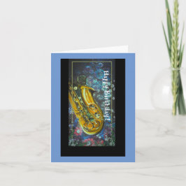 Spelfödelsedagskort för musik anteckningskort