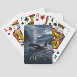 Spelförpackning med Orca i nordpacifisk fjord för  Casinokort