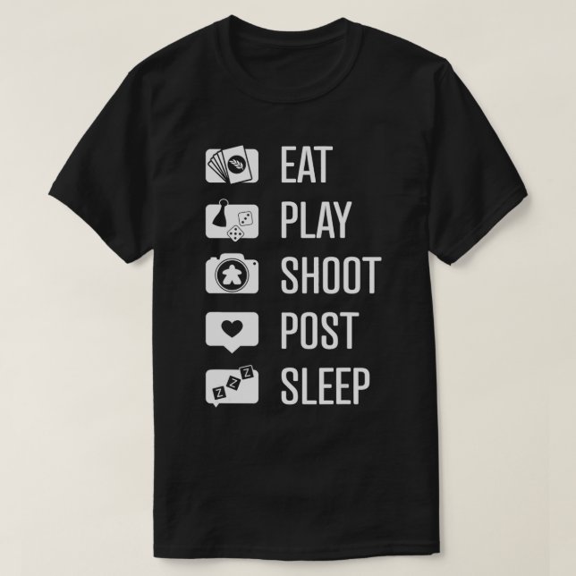 Spelfotograf för Social Media Board T Shirt (Design framsida)
