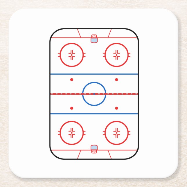 Spelgrafik för isrutsdiagram - hockey-spel underlägg papper kvadrat (Framsidan)