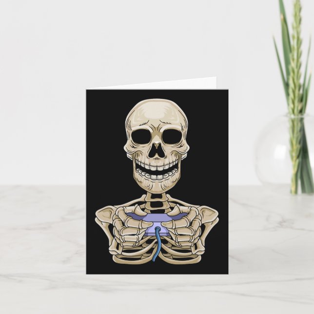 Spelhalloween Skeleton-spelarkontroll Kort (Framsida)