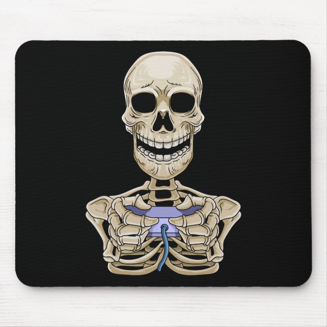 Spelhalloween Skeleton-spelarkontroll Musmatta (Framsidan)