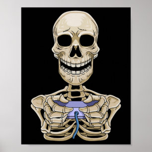 Spelhalloween Skeleton-spelarkontroll Poster