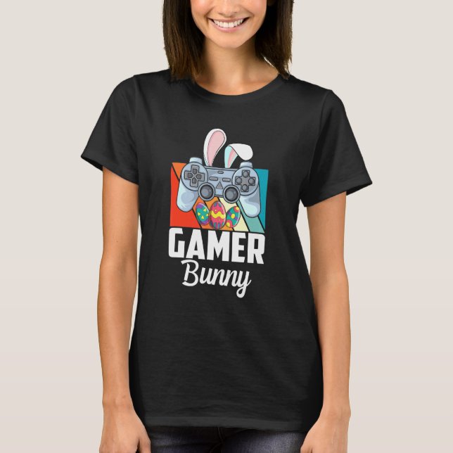 Speljakt på Påskägget Gamer Påsk T Shirt (Framsida)