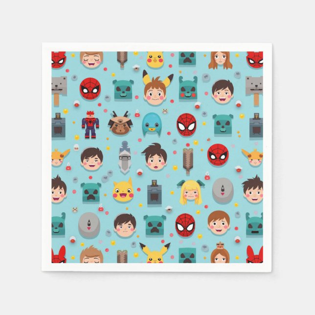 Spelkaraktär, pojkars party, Nevkin Pappersservett (Framsidan)