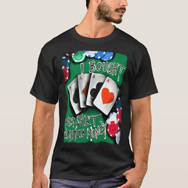 Spelkasino Byggt med din mamma T Shirt (Framsida)
