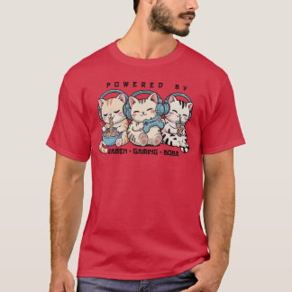 Spelkatter Drivs av Spel Rame Spelare Kawaii Ca T Shirt