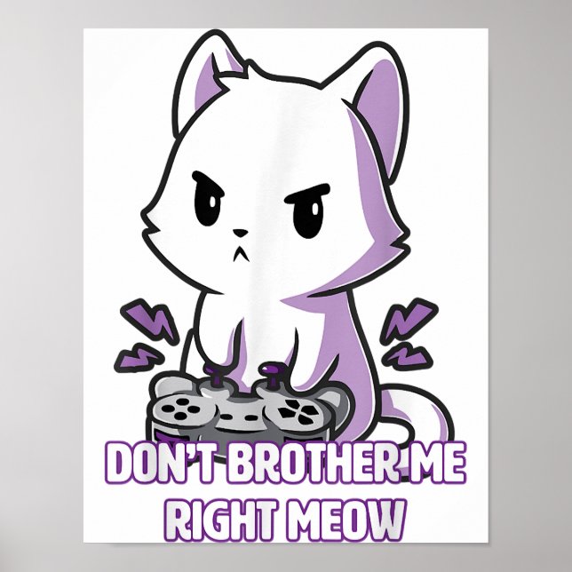 Spelkattkött | Funny Cat Poster (Framsidan)