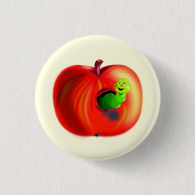 Spelknapp med Lycklig Mask i Roligten Red Apple Knapp (Framsida)