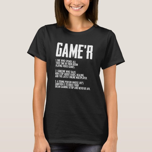 Spelkök för spel i definition av videospel t shirt (Framsida)