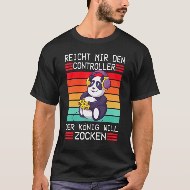 Spelkonsolen Enich Mir Den Controller König T Shirt (Framsida)