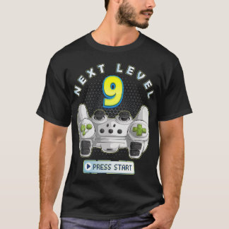 Spelkontroll 9:e födelsedag nästa nivå 9 t shirt