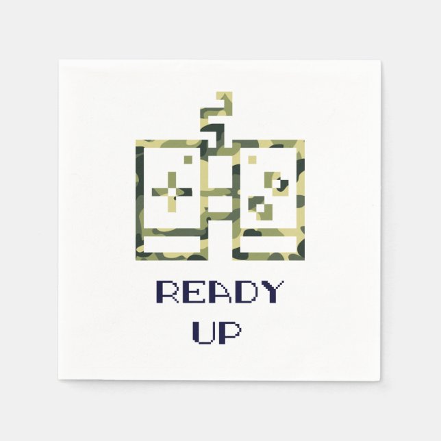 Spelkontroll för kamouflage Video Redo Up Gamer Pappersservett (Framsidan)