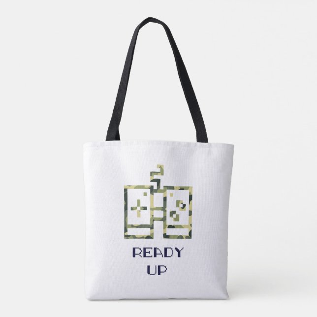 Spelkontroll för kamouflage Video Redo Up Gamer Tygkasse (Baksida)