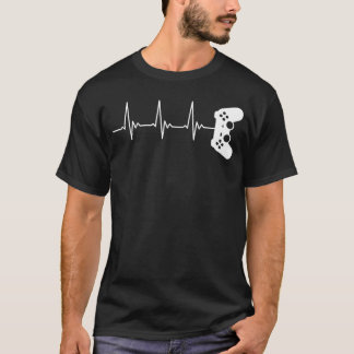 Spelkontroll Heartbeat Videospelet Spelfans T Shirt