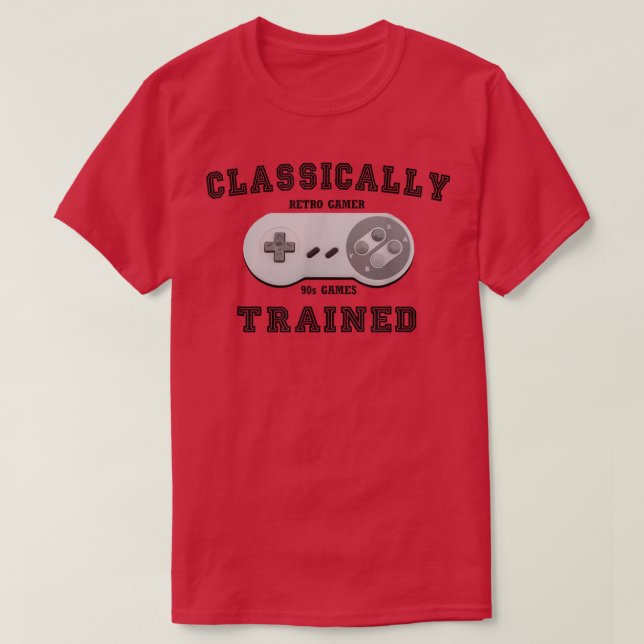 Spelkontroll Klassiskt utbildad Retro-spelare 9 T Shirt (Design framsida)
