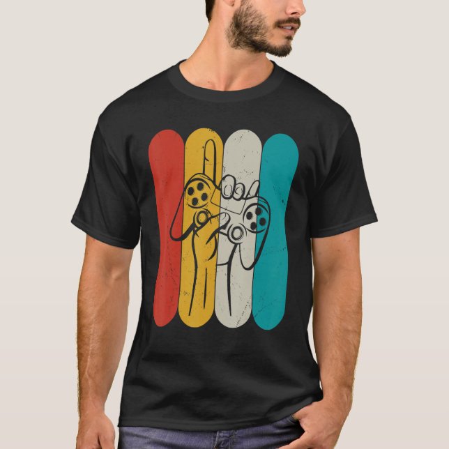 Spelkontroll - Retro - spel T Shirt (Framsida)